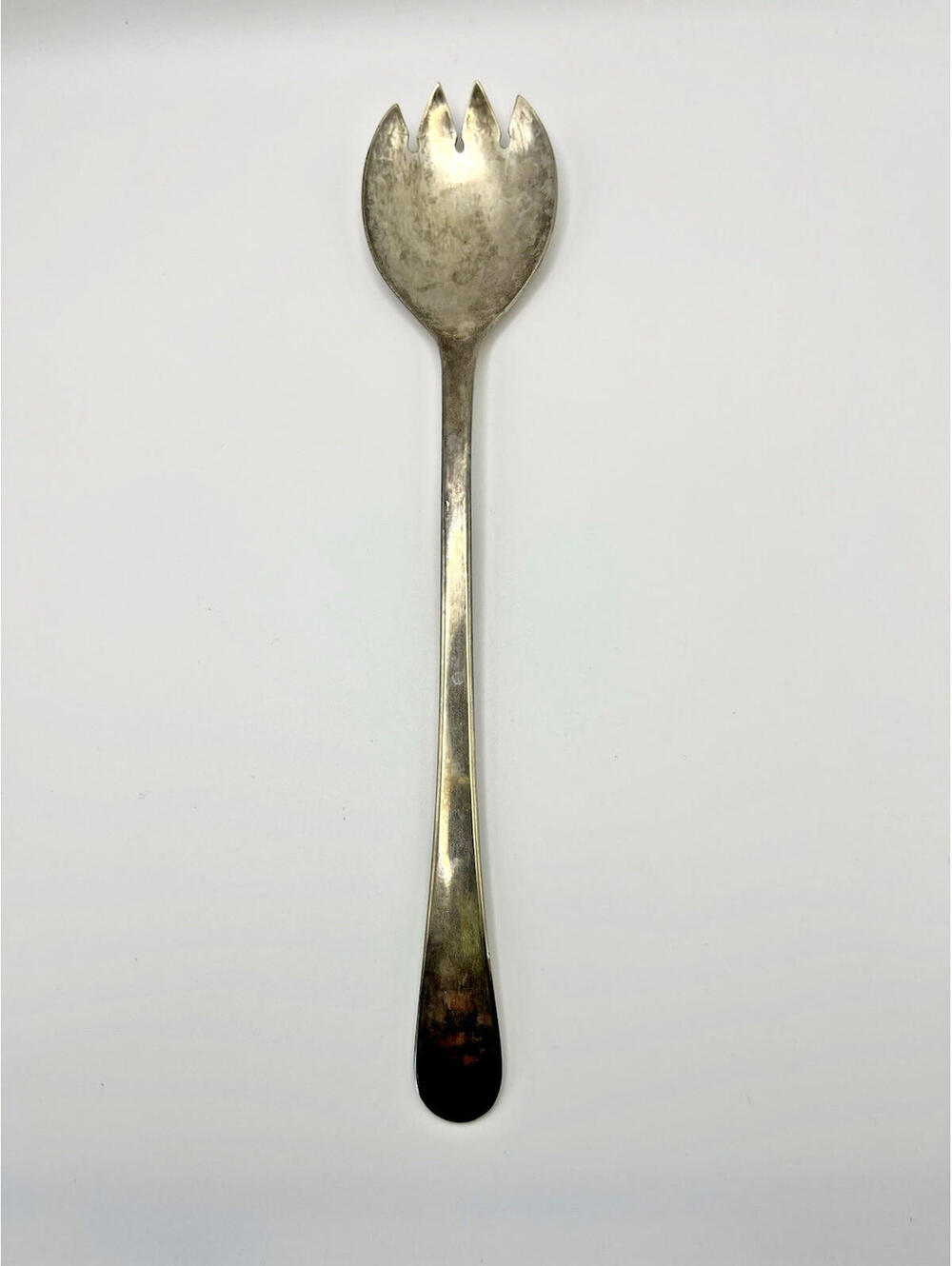Vintage Sheffield England Silverplated Tipped on Back Serving Spoon Fork 2318.3